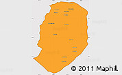 Political Simple Map of Phieng, cropped outside