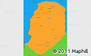 Political Simple Map of Phieng