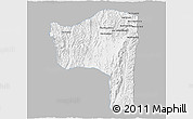 Gray 3D Map of Sayaboury, single color outside