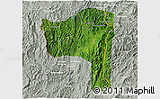 Satellite 3D Map of Sayaboury, lighten, semi-desaturated