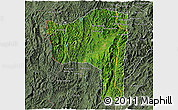 Satellite 3D Map of Sayaboury, semi-desaturated