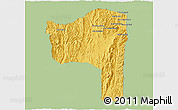 Savanna Style 3D Map of Sayaboury, single color outside