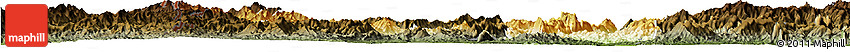 Physical Horizon Map of Sayaboury, darken