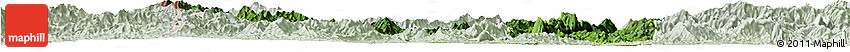 Satellite Horizon Map of Sayaboury, lighten