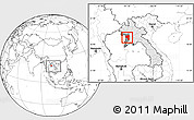 Blank Location Map of Sayaboury, highlighted country, highlighted parent region, within the entire country