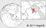 Blank Location Map of Sayaboury, highlighted country, highlighted parent region
