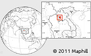Blank Location Map of Sayaboury, highlighted parent region, within the entire country