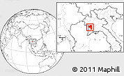 Blank Location Map of Sayaboury, highlighted parent region