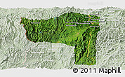 Satellite Panoramic Map of Sayaboury, lighten