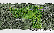 Satellite Panoramic Map of Sayaboury, semi-desaturated