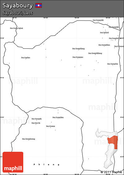 Blank Simple Map of Sayaboury