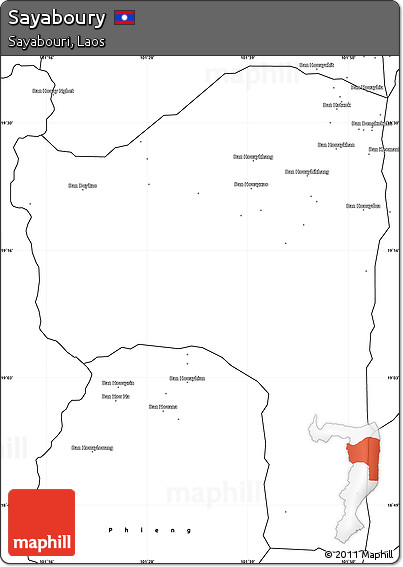Blank Simple Map of Sayaboury