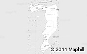 Silver Style Simple Map of Sayabouri