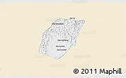 Classic Style 3D Map of Xieng Hon, single color outside