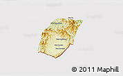 Physical 3D Map of Xieng Hon, cropped outside
