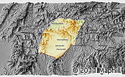Physical 3D Map of Xieng Hon, darken, desaturated