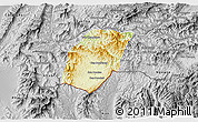 Physical 3D Map of Xieng Hon, desaturated
