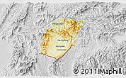 Physical 3D Map of Xieng Hon, lighten, desaturated