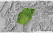 Satellite 3D Map of Xieng Hon, lighten, desaturated