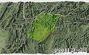 Satellite 3D Map of Xieng Hon, semi-desaturated