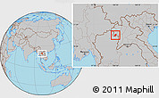 Gray Location Map of Xieng Hon