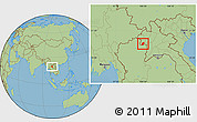 Savanna Style Location Map of Xieng Hon