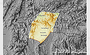 Physical Map of Xieng Hon, darken, desaturated