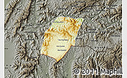 Physical Map of Xieng Hon, darken, semi-desaturated
