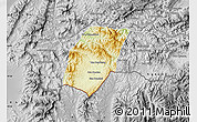 Physical Map of Xieng Hon, desaturated