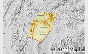 Physical Map of Xieng Hon, lighten, desaturated