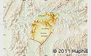 Physical Map of Xieng Hon, lighten