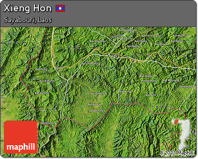Satellite Map of Xieng Hon