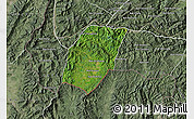 Satellite Map of Xieng Hon, semi-desaturated