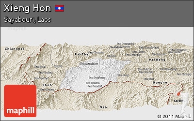 Classic Style Panoramic Map of Xieng Hon