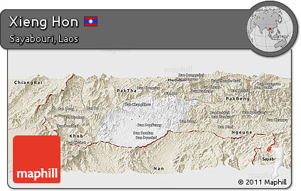 Classic Style Panoramic Map of Xieng Hon