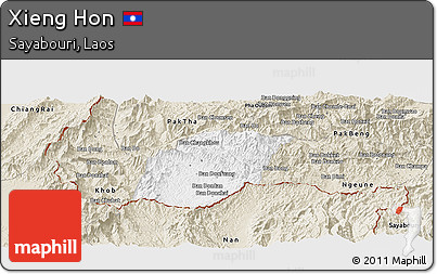 Classic Style Panoramic Map of Xieng Hon
