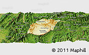 Physical Panoramic Map of Xieng Hon, satellite outside