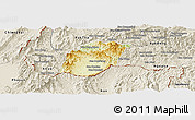 Physical Panoramic Map of Xieng Hon, shaded relief outside
