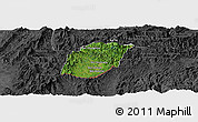 Satellite Panoramic Map of Xieng Hon, darken, desaturated