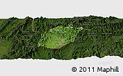 Satellite Panoramic Map of Xieng Hon, darken
