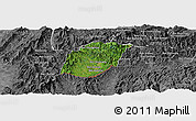 Satellite Panoramic Map of Xieng Hon, desaturated