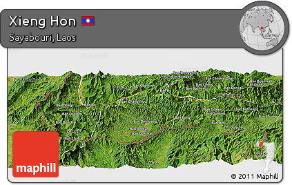Satellite Panoramic Map of Xieng Hon