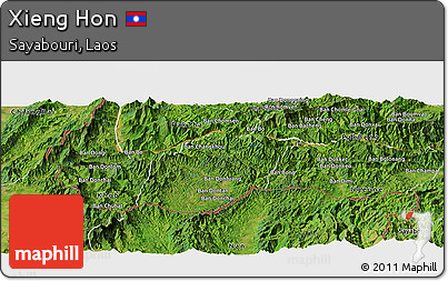Satellite Panoramic Map of Xieng Hon