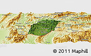 Satellite Panoramic Map of Xieng Hon, physical outside