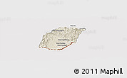 Shaded Relief Panoramic Map of Xieng Hon, cropped outside