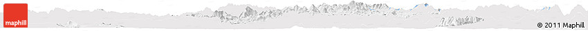 Silver Style Horizon Map of Sekong, single color outside