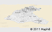 Classic Style Panoramic Map of Sekong, single color outside