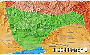 Political Shades 3D Map of Vientiane 2