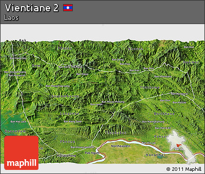 Satellite 3D Map of Vientiane 2