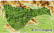 Satellite 3D Map of Vientiane 2, physical outside